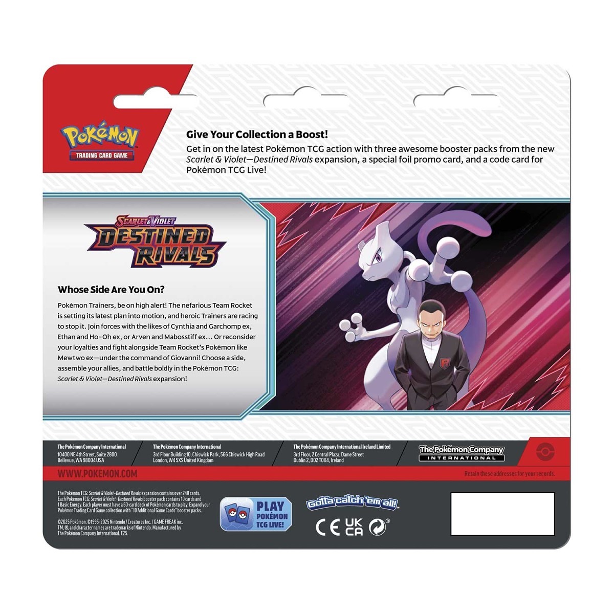 ポケモンカード 熱風のアリーナ 1BOX分 Destined Rivals Pokémon TCG: Scarlet & Violet-Destined Rivals 3 Booster