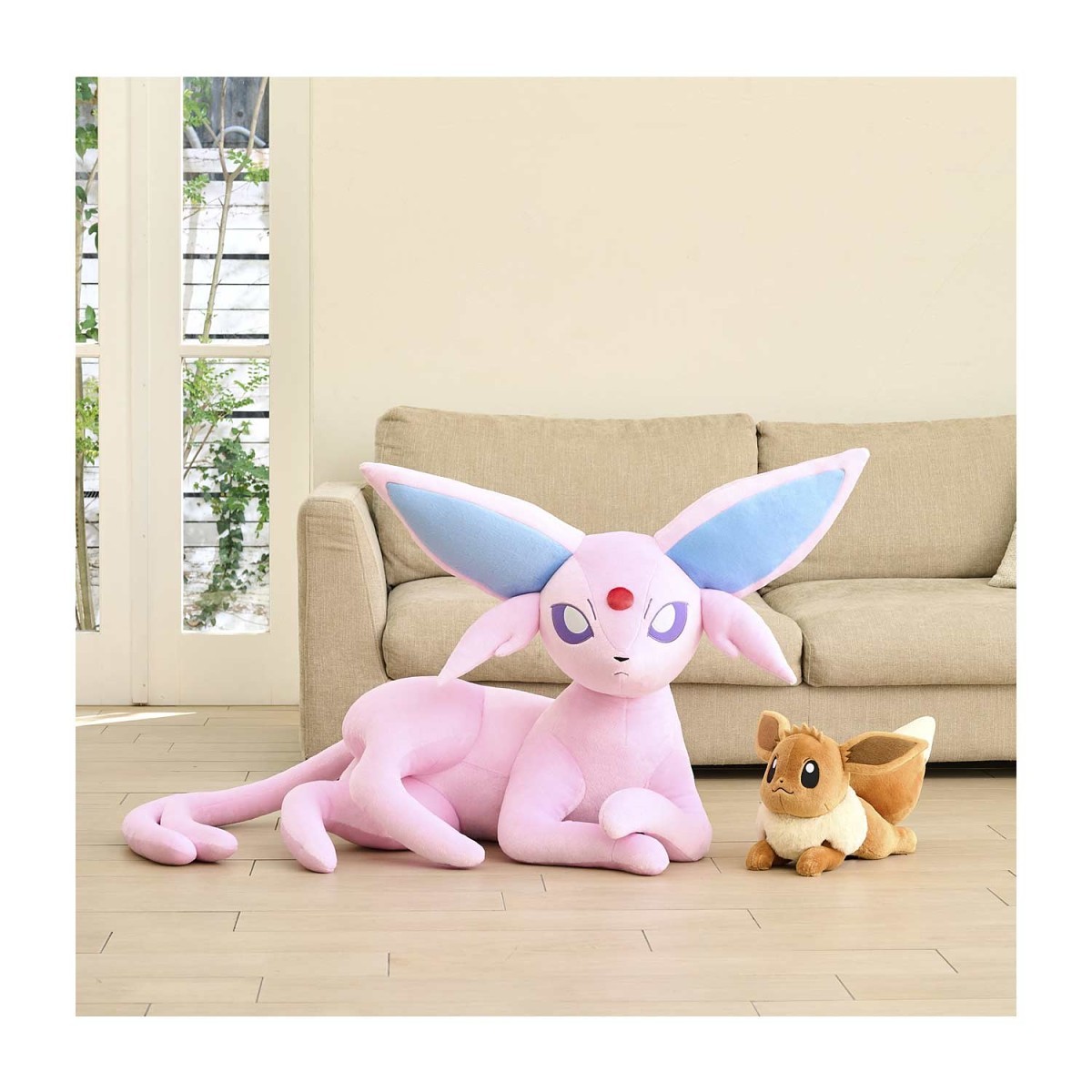 Peluche Eevee Evolución Pokemon Center - 10 ¾ Pulgadas Evolución Psíquica  Peluche Espeon, image size:1200x1200