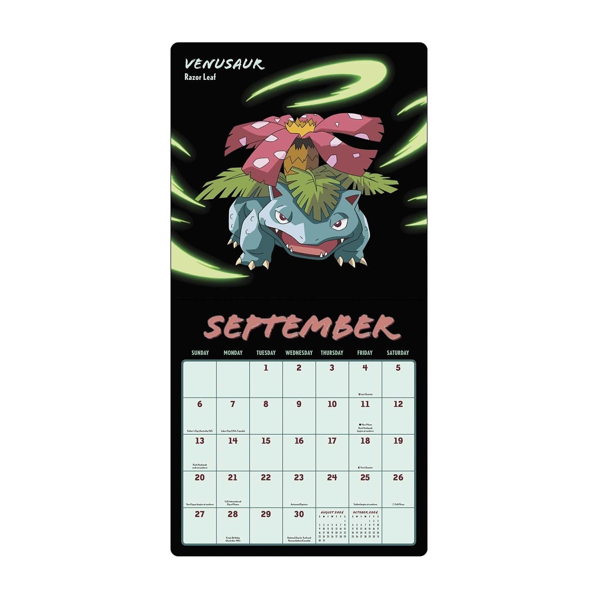 Pokémon Moves 2026 Wall Calendar Pokémon Center Official Site