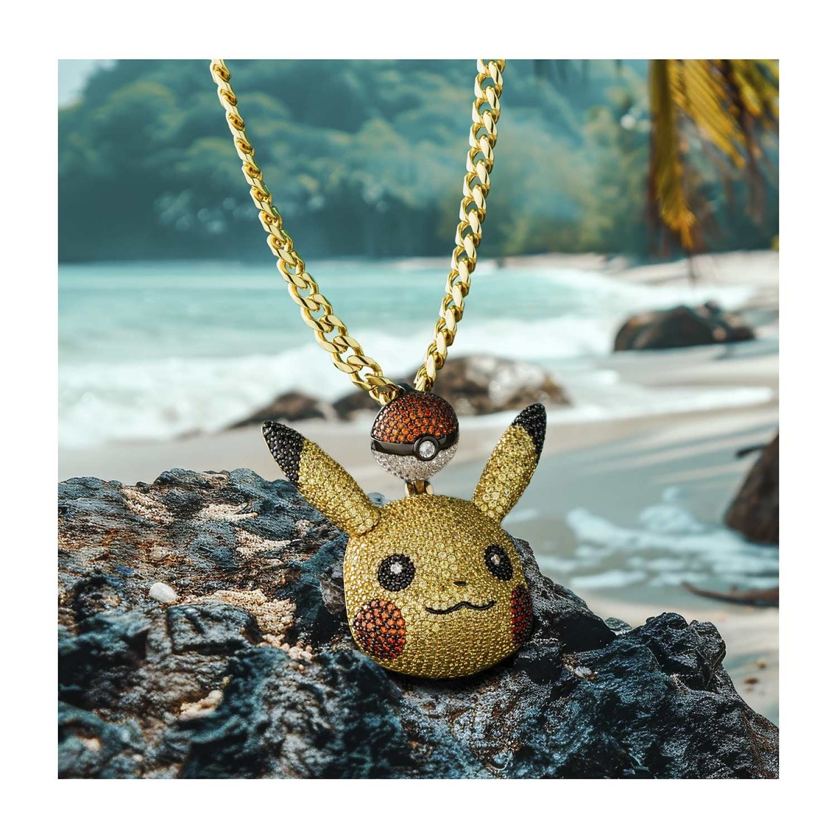 【KING ICE】X POKEMON PIKACHU ネックレス ポケモン ピカチュー Pikachu Necklace | Pokémon Jewelry | King Ice