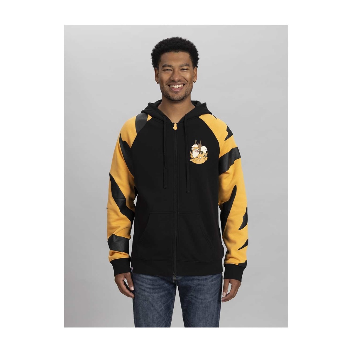 Growlithe Black Zip-Up Hoodie - Adult | Pokémon Center Official Site
