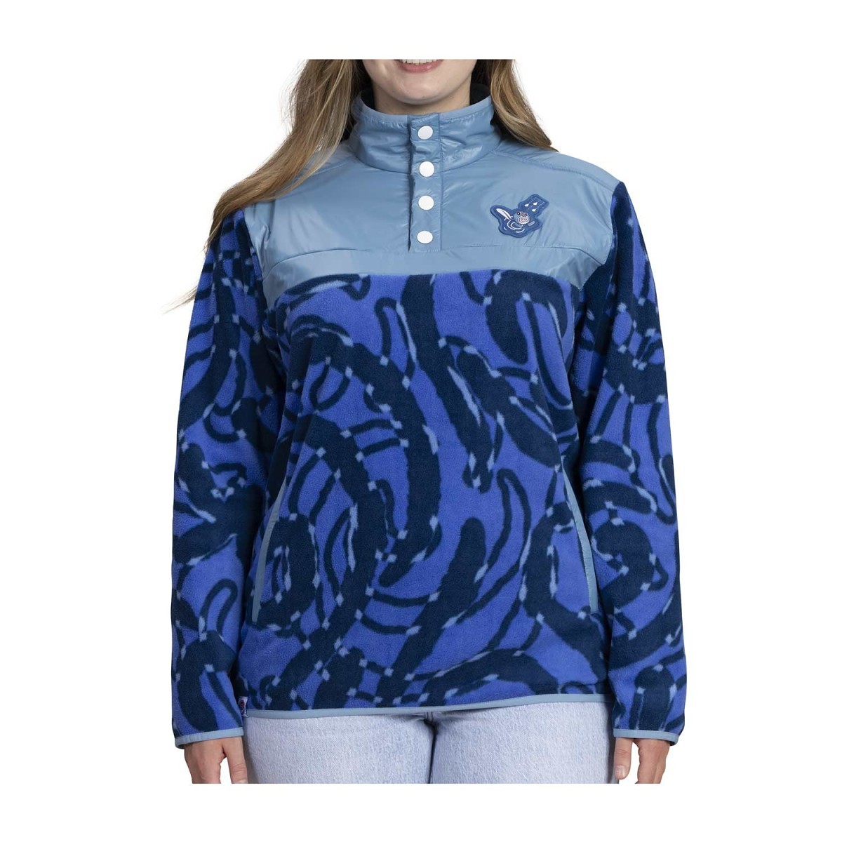 Poliwag Blue Quarter-Snap Pullover Jacket | Pokémon Center