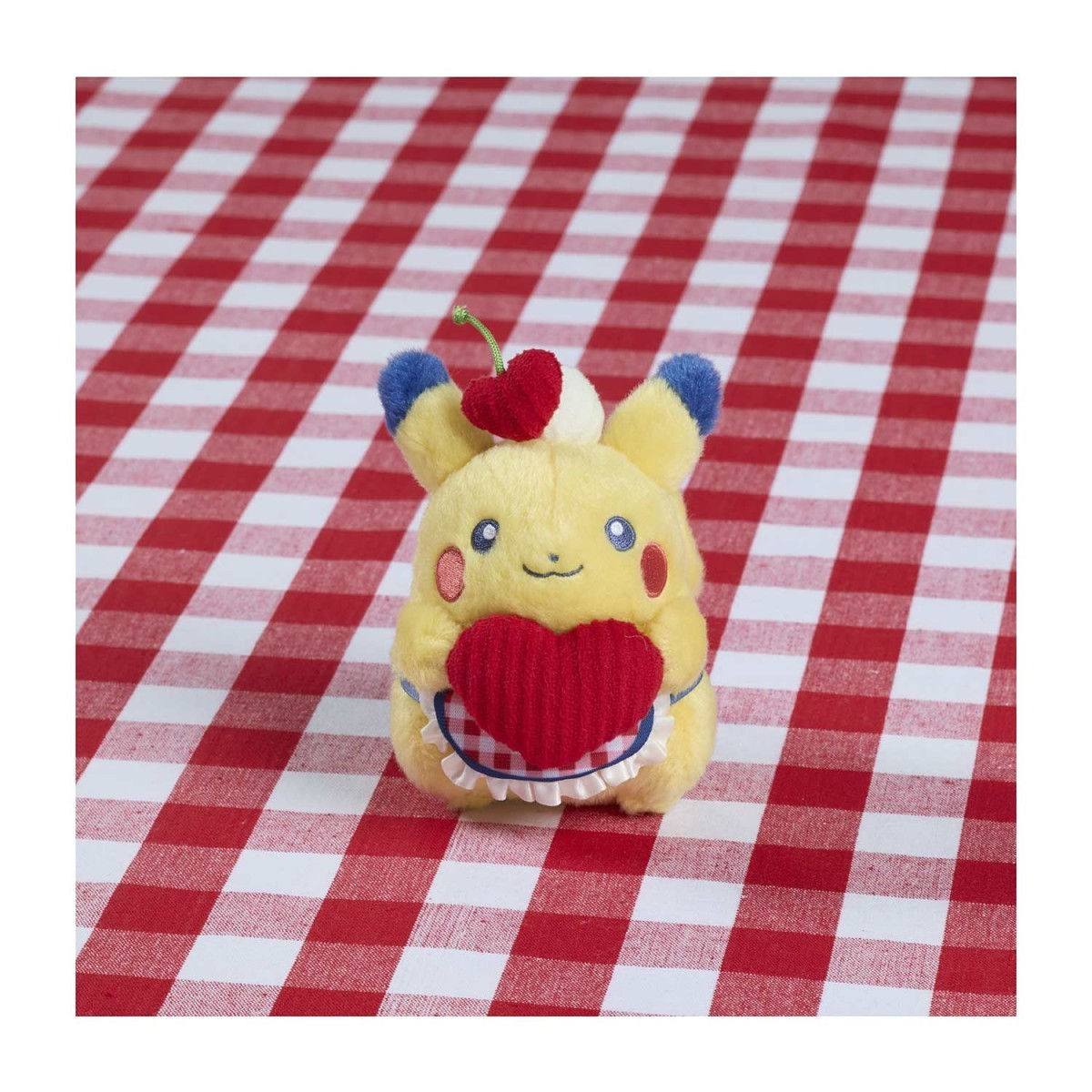 Pikachu with Heart Sweetheart Diner Plush Key Chain