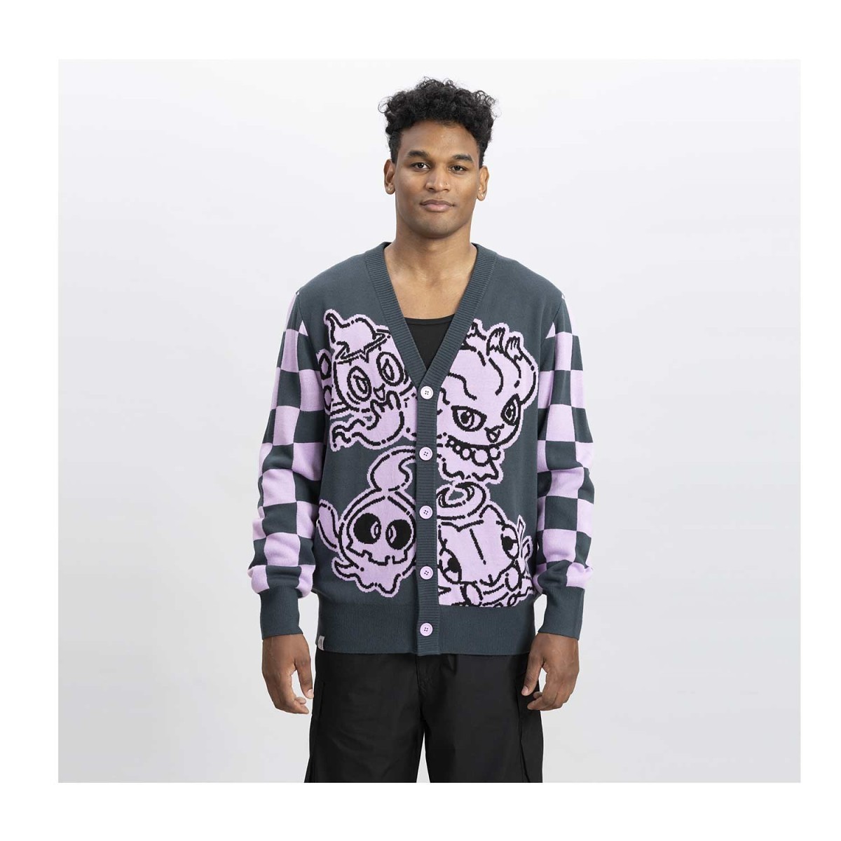 0397 CDG x Pokemon KNIT CARDIGAN Mサイズ Charming & Ghostly Knit Cardigan - Adult | Pokémon Center Canada