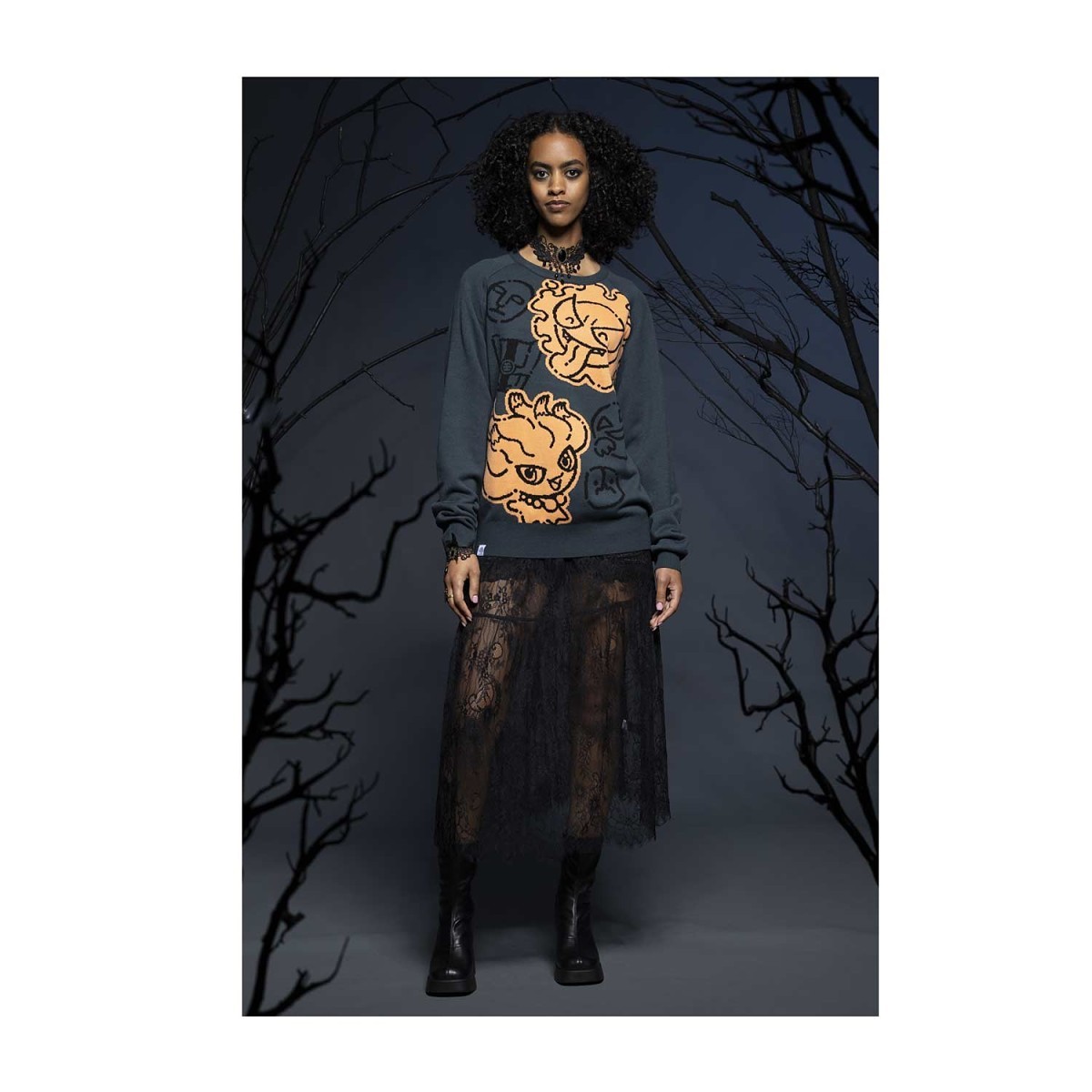 Charming & Ghostly Knit Sweater - Adult | Pokémon Center Official Site