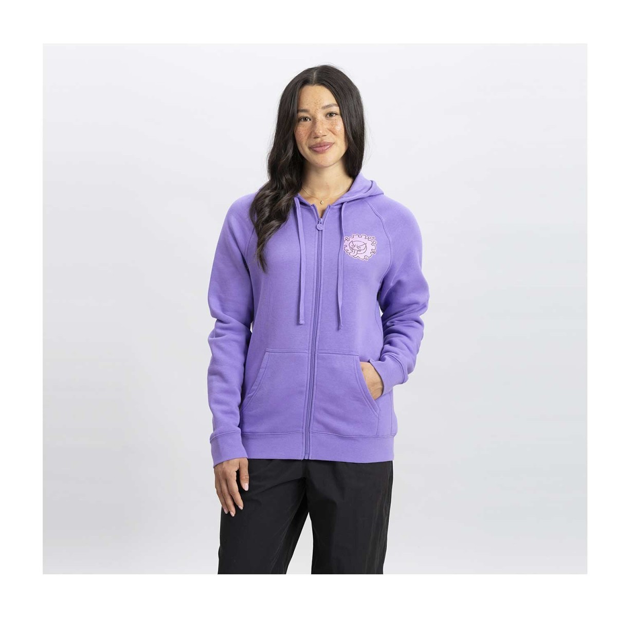 always premium zip up hoodis purple