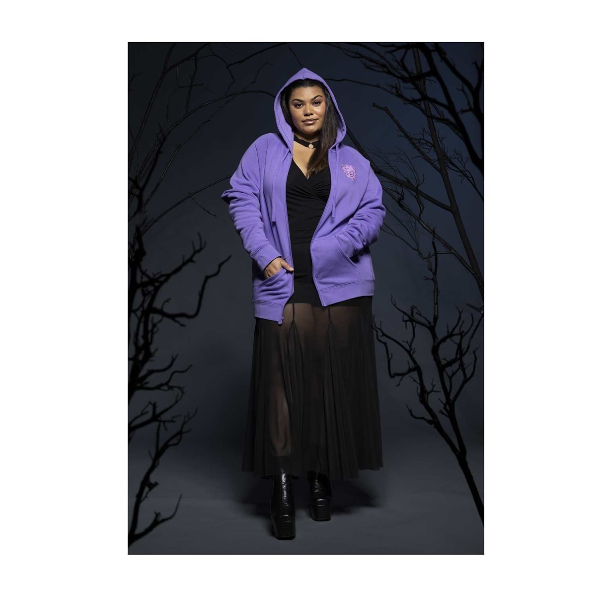 Gastly Charming & Ghostly Zip-Up Hoodie - Adult | Pokémon Center