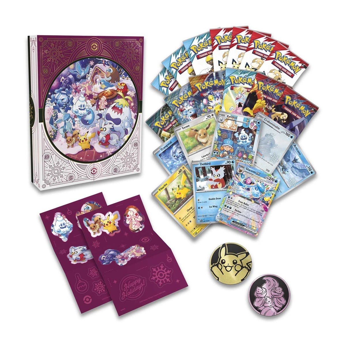 Pok mon TCG Holiday Calendar Glaceon Crabominable Articuno pok-mon-tcg-holiday-calendar-glaceon-crabominable-articuno