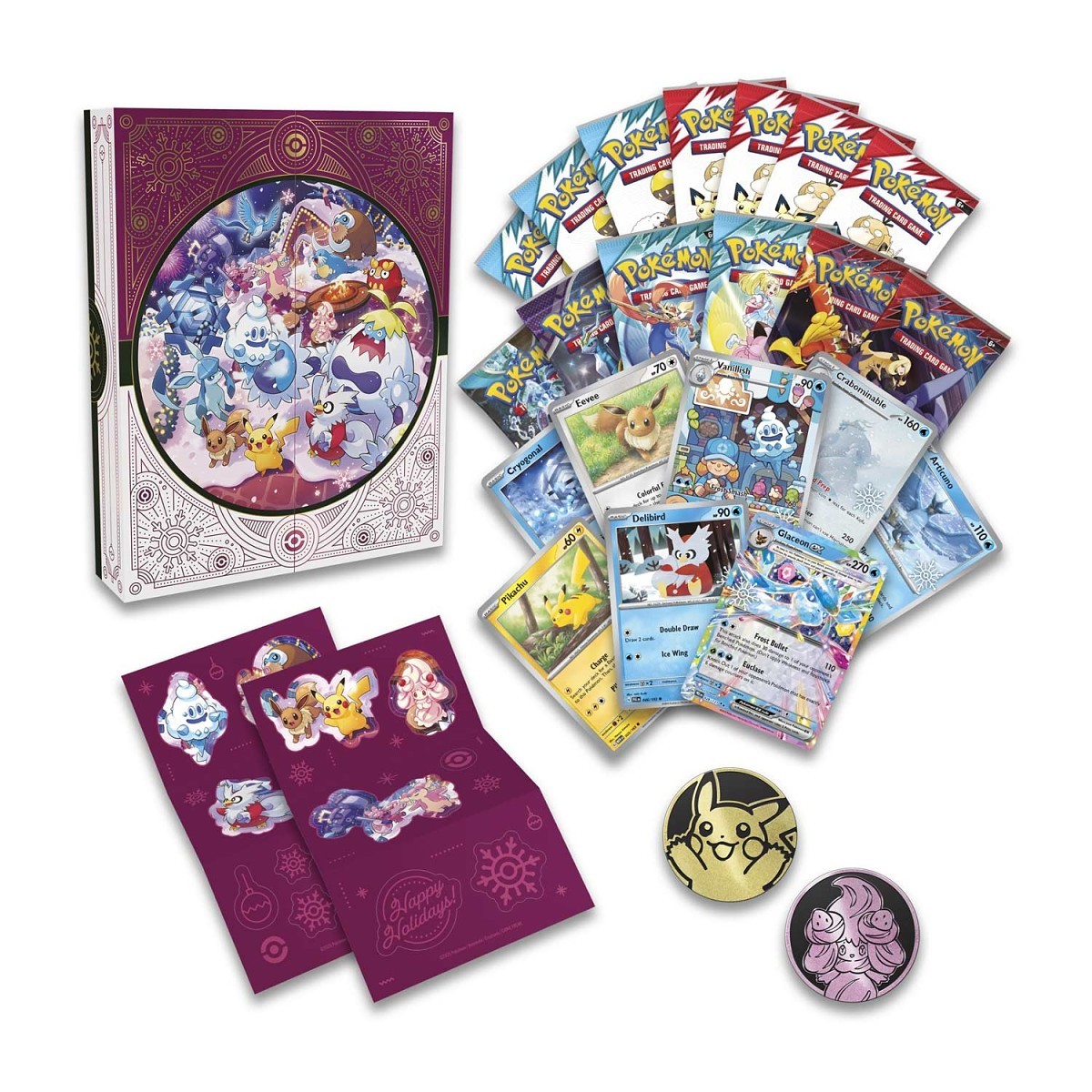 新品 THE POKÉMON TCG Holiday Calendar 2022 Pokémon TCG: Holiday Calendar (Glaceon, Crabominable