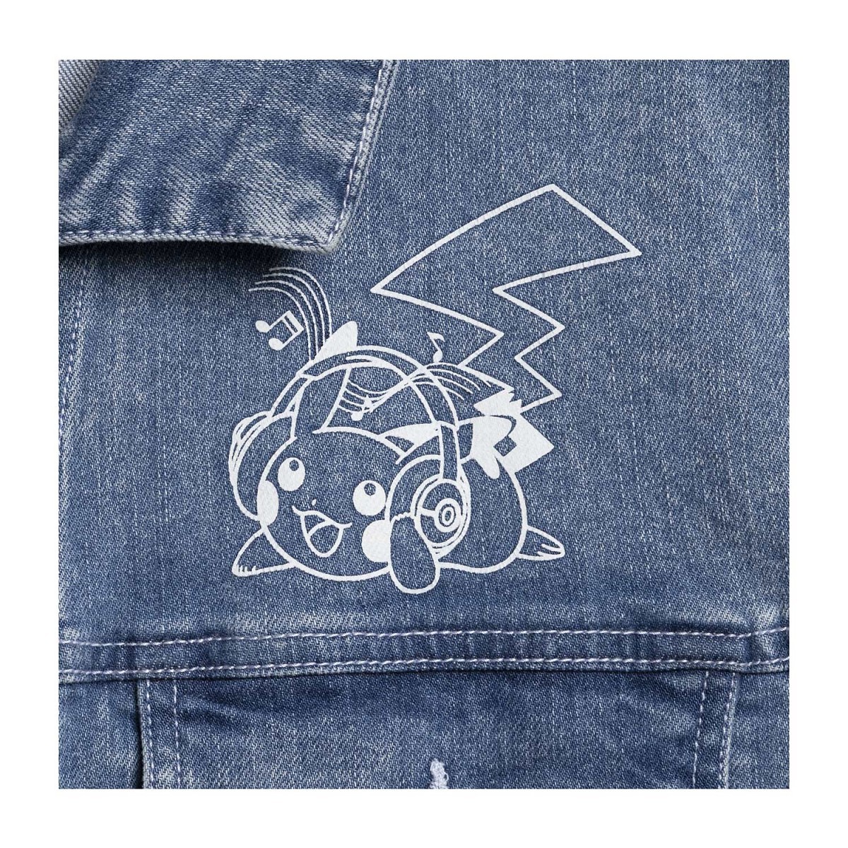 Analog Beats Lo-Fi Loungewear Blue Denim Jacket - Adult | Pokémon