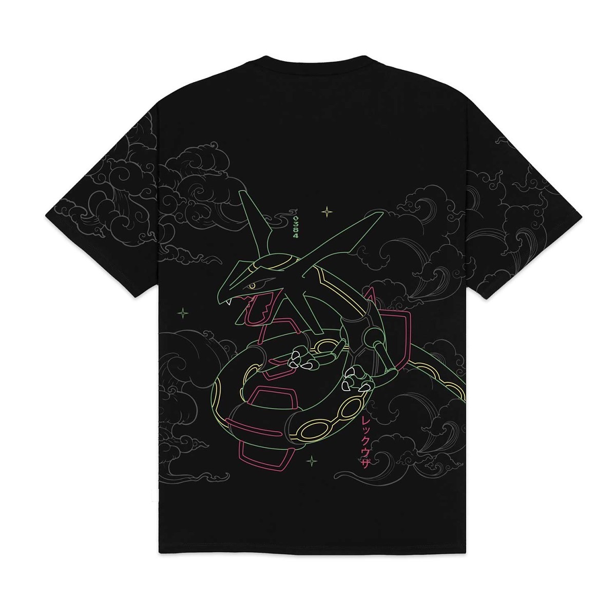 Pokémon × Dolly Noire: Rayquaza Black T-Shirt - Adult | Pokémon
