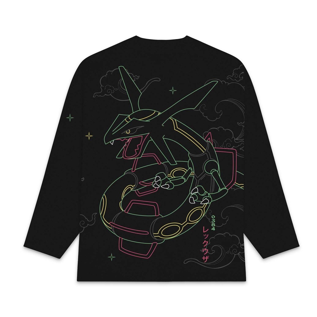 Pokémon × Dolly Noire: Rayquaza Pattern Black Cardigan - Adult
