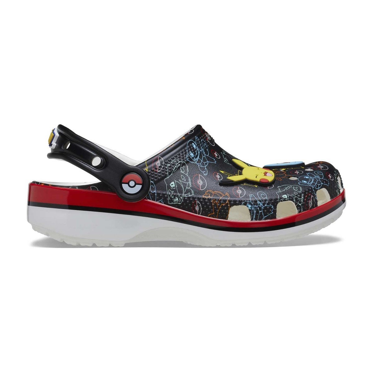 Pokemon Crocs Classic Clog M9 W11 Black Multicolor Pikachu Squirtle Charmander Crocs announces new Pokémon-themed footwear collection  main image 4