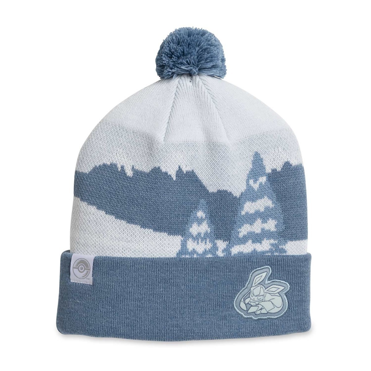 Glaceon Pokémon Holiday Blue Knit Beanie (One Size-Adult
