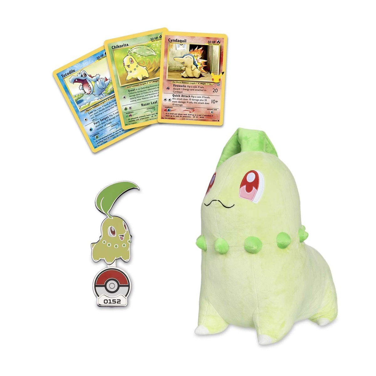Chikorita Pokdex-Size Plush, Chikorita Gallery Pin & First Partner Pack Bundle | Pokmon Center Official Site Chikorita Pokdex-Size Plush, Chikorita Gallery Pin & First Partner Pack Bundle | Pokmon Center Official Site