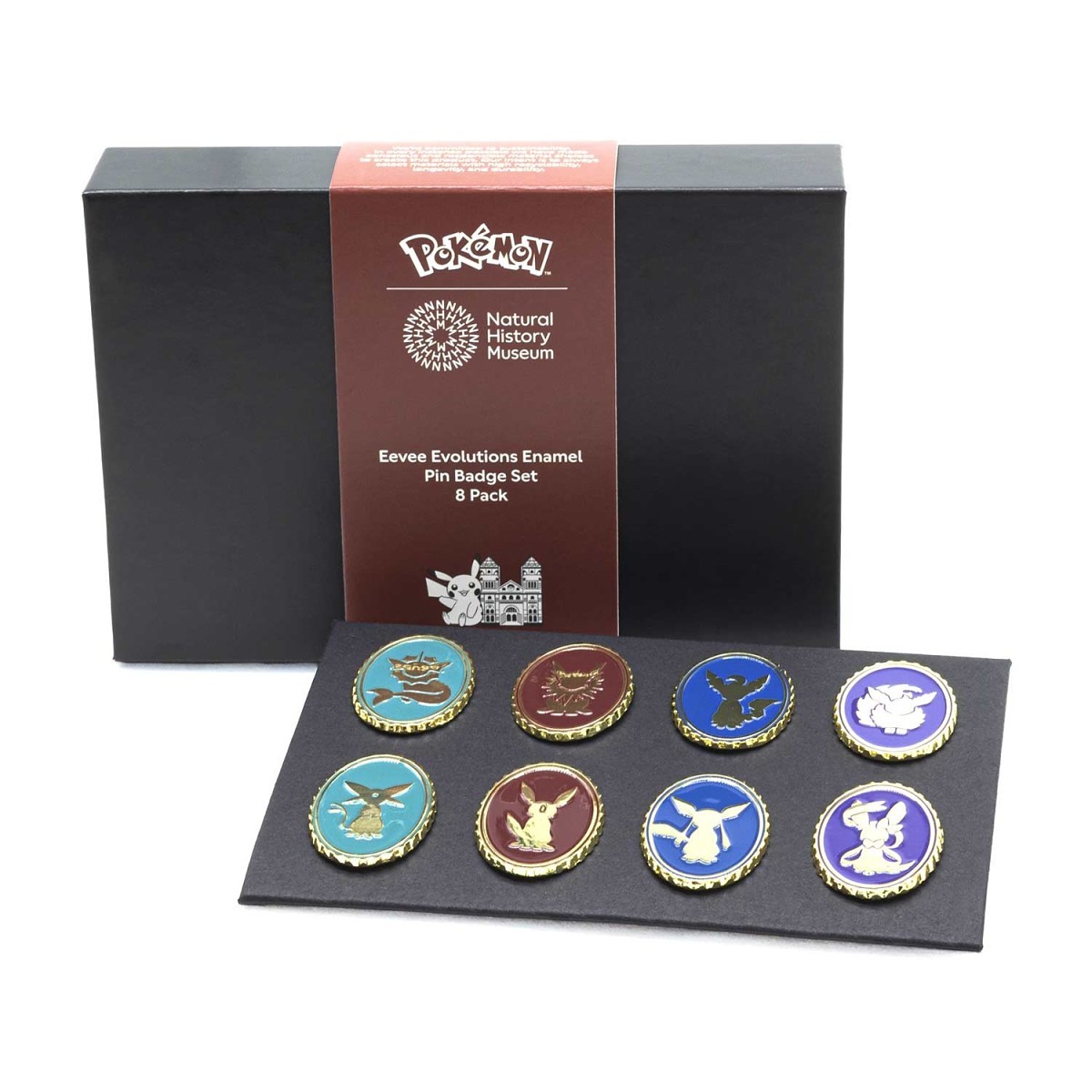 Pokémon × Natural History Museum: Evolutions of Eevee Pin Box Set
