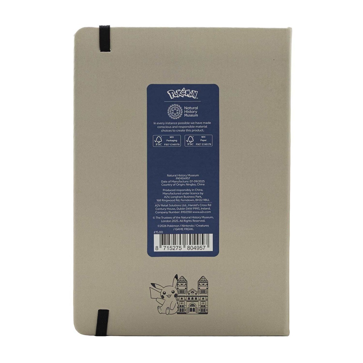 新品未使用　 イーブイ進化ノート Natural History Museum Pokémon × Natural History Museum Notebook | Pokémon Center UK