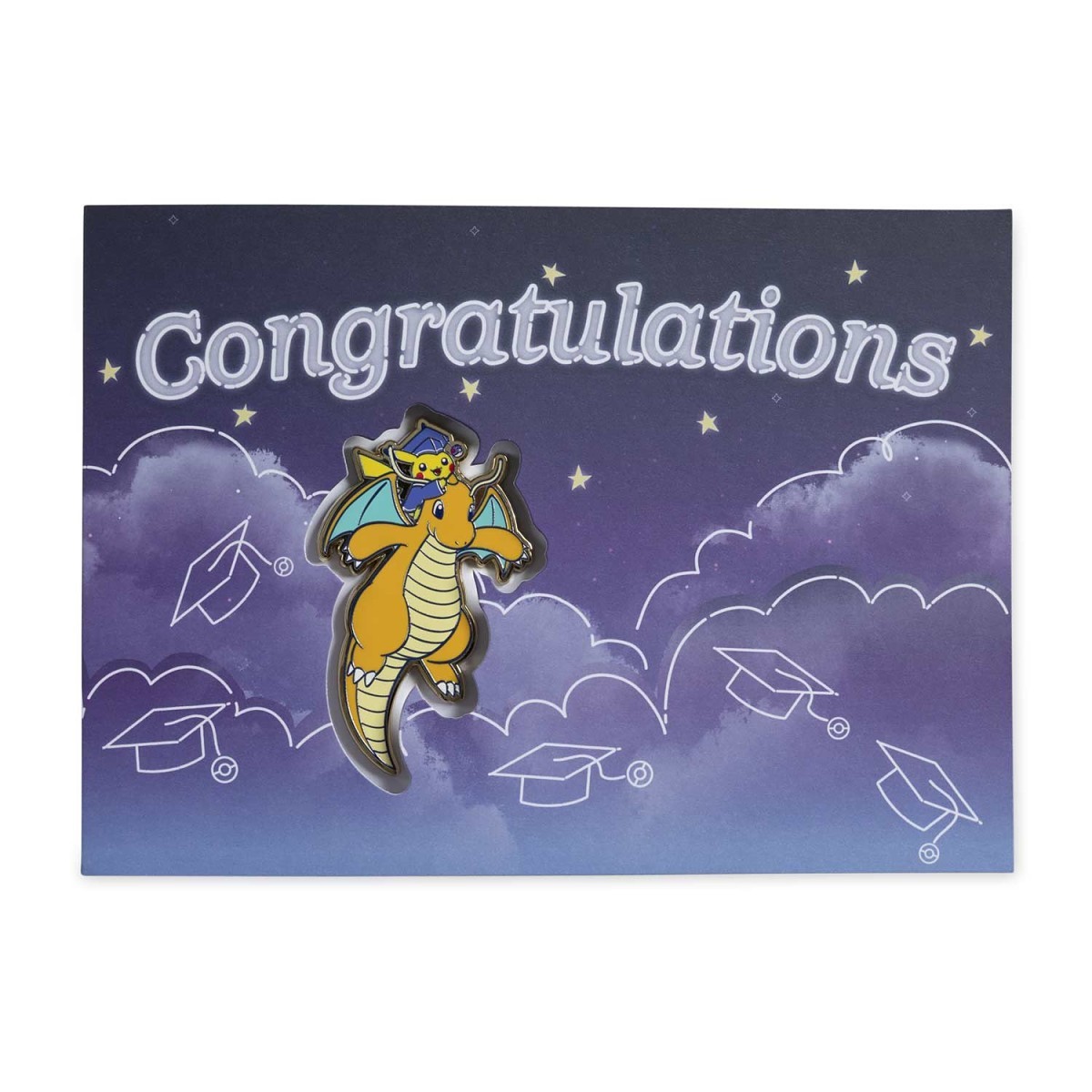 Pokmon Graduation: Pikachu & Dragonite Pin & Greeting Card