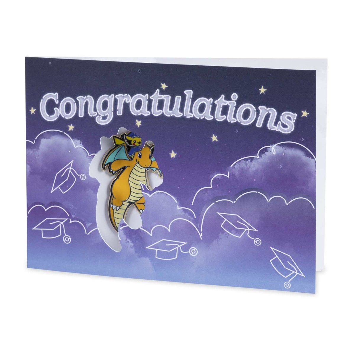 Pokmon Graduation: Pikachu & Dragonite Pin & Greeting Card