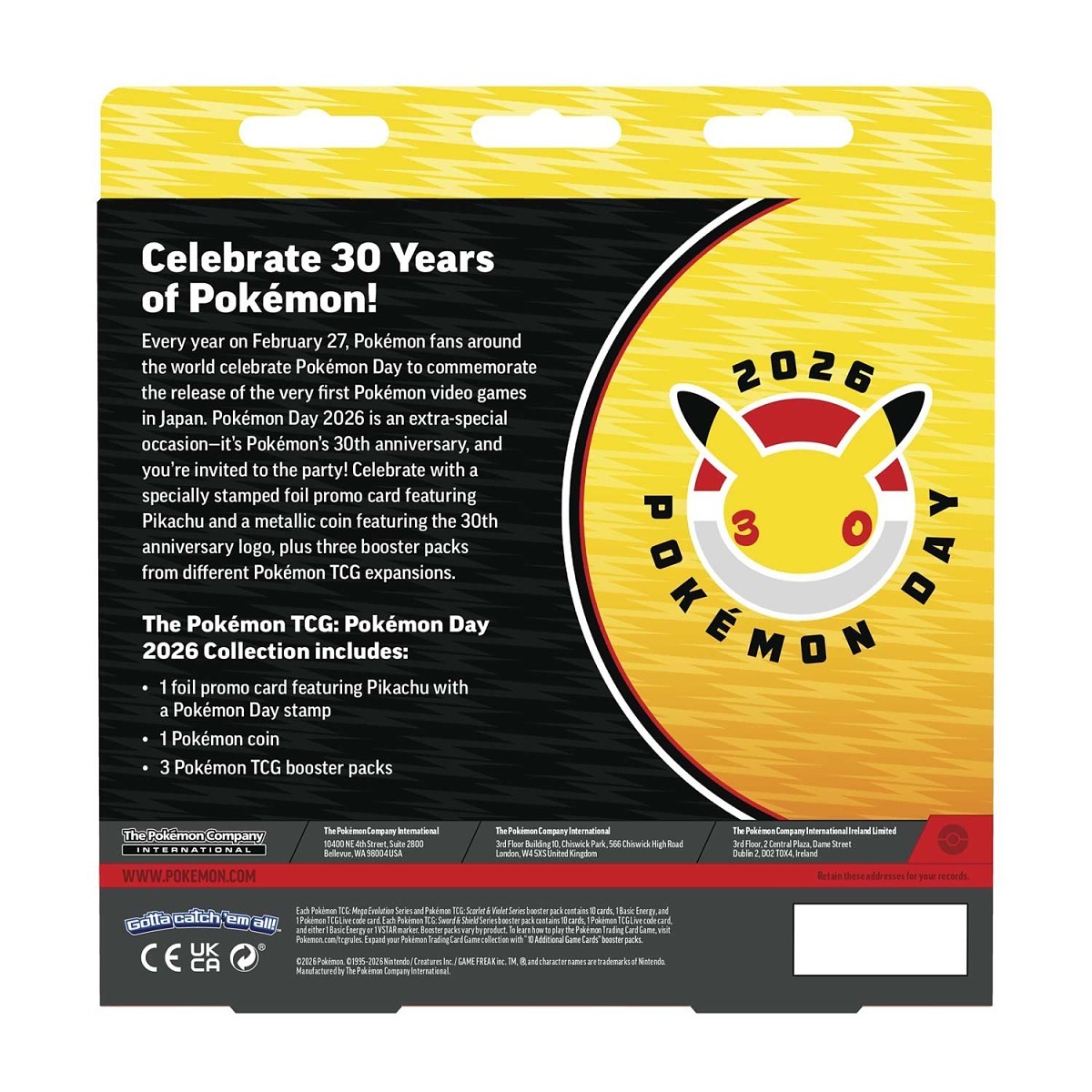 Pokémon TCG: Pokémon Day 2026 Collection | Pokémon Center Official