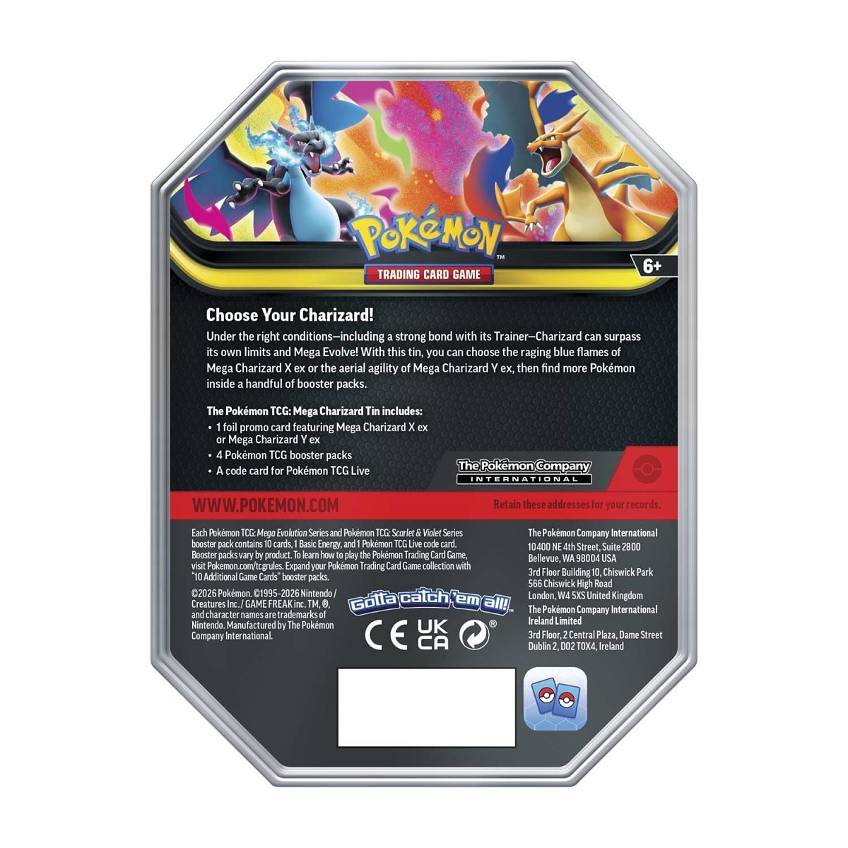 Pokémon TCG: Mega Charizard Tin (Mega Charizard Y) | Pokémon