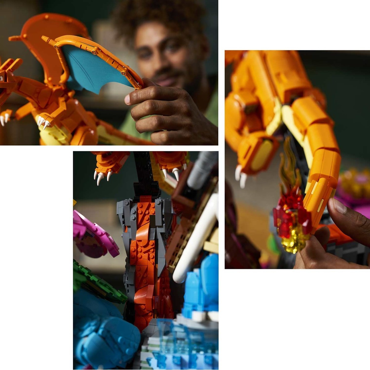 未來ニャンコ　背景をゴールドに彩色　お目々ブルーに彩色 LEGO® Pokémon™ Venusaur, Charizard & Blastoise | Pokémon Center