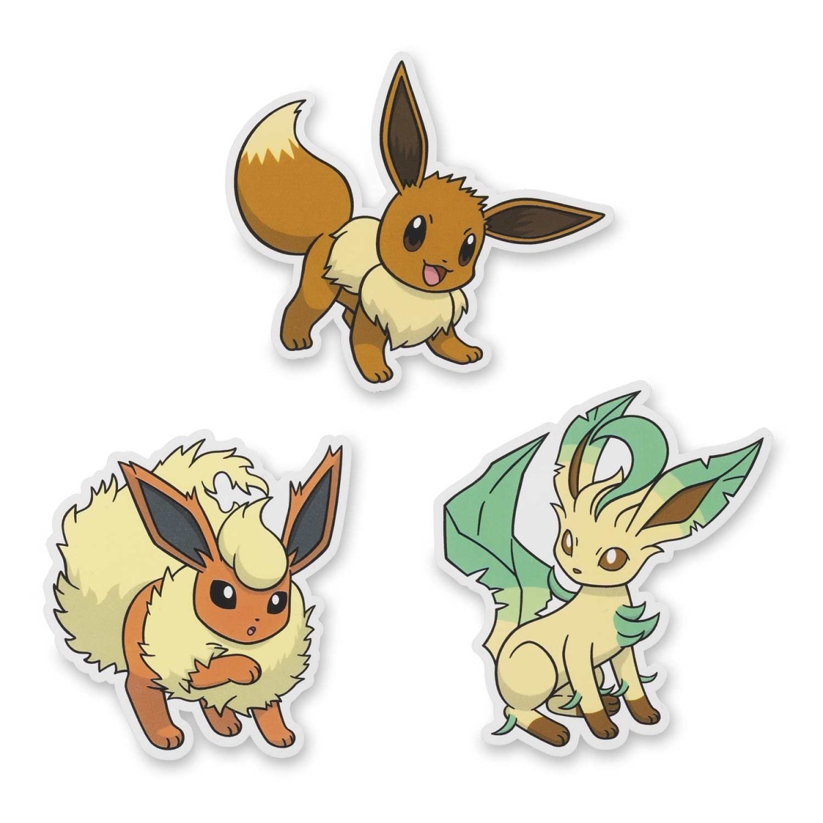 Eevee, Flareon & Leafeon Stickers (3-Pack) | Pokémon Center UK Official ...