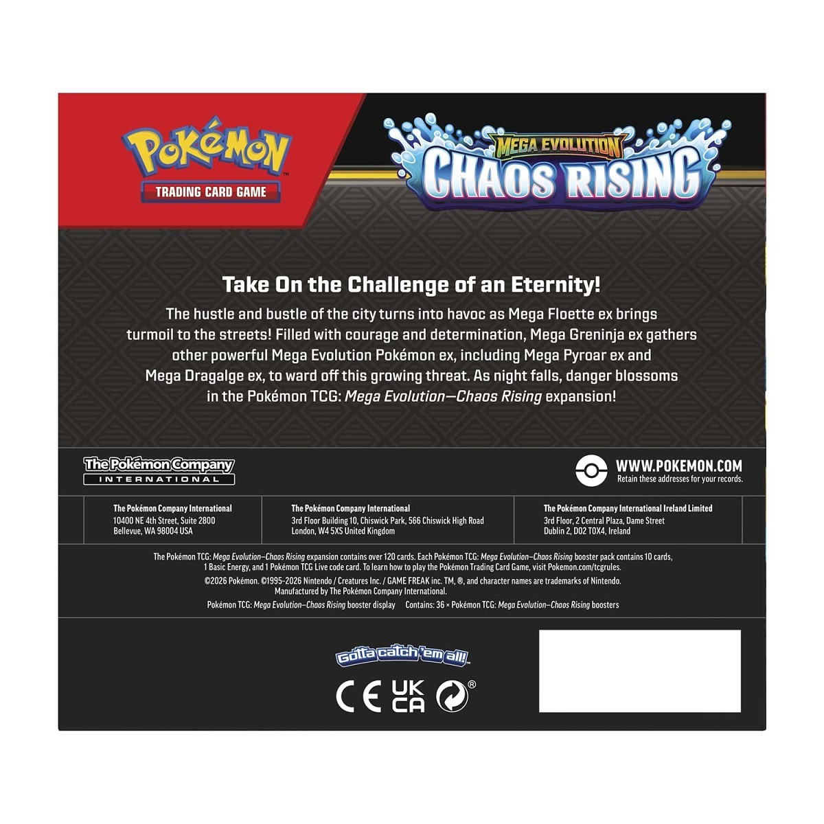 Pokmon TCG: Mega Evolution-Chaos Rising Booster Display Box (36 Packs) | Pokmon Center UK Official Site Pokmon TCG: Mega Evolution-Chaos Rising Booster Display Box (36 Packs) | Pokmon Center UK Official Site