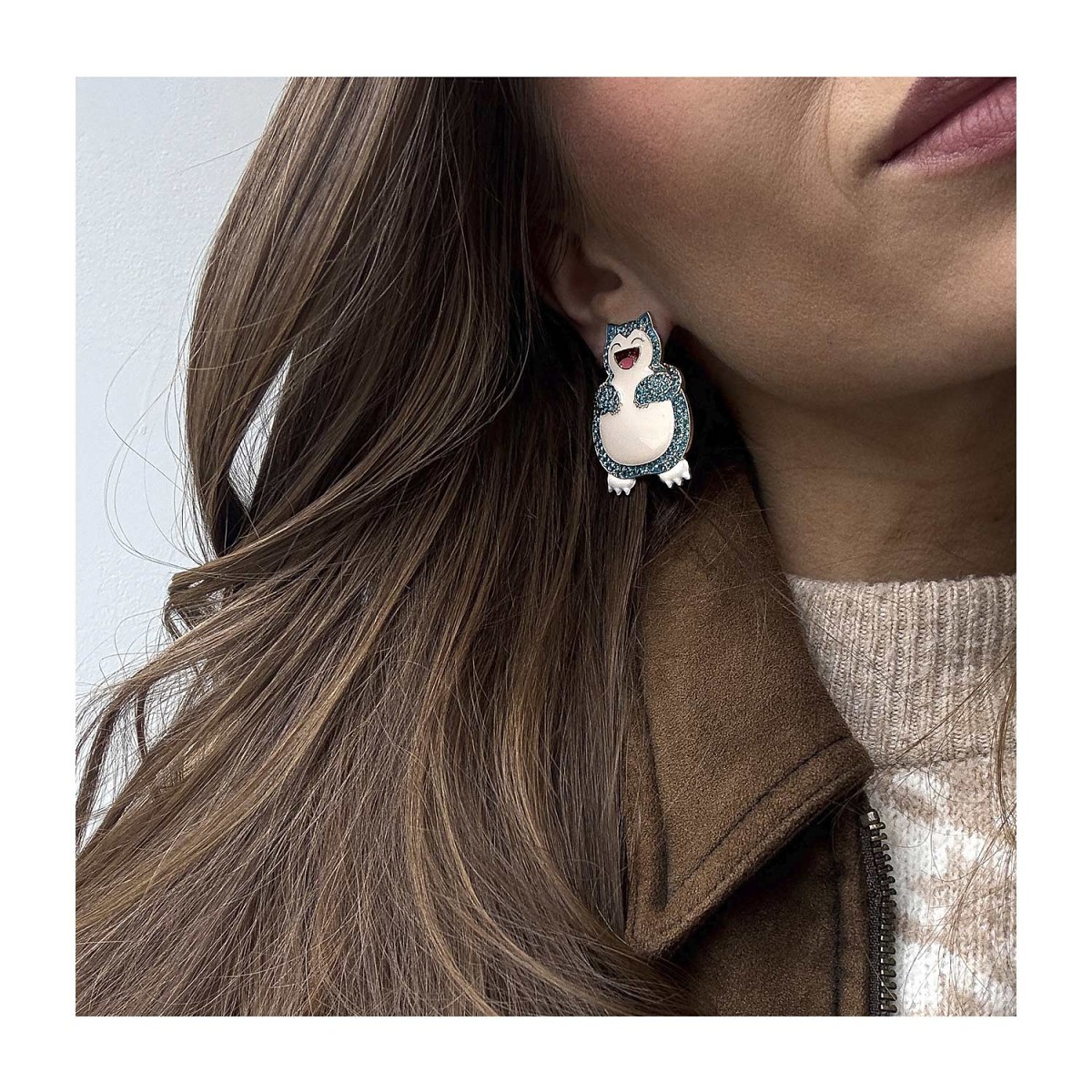 Pokémon Center × BaubleBar: Snorlax Stud Earrings | Pokémon Center