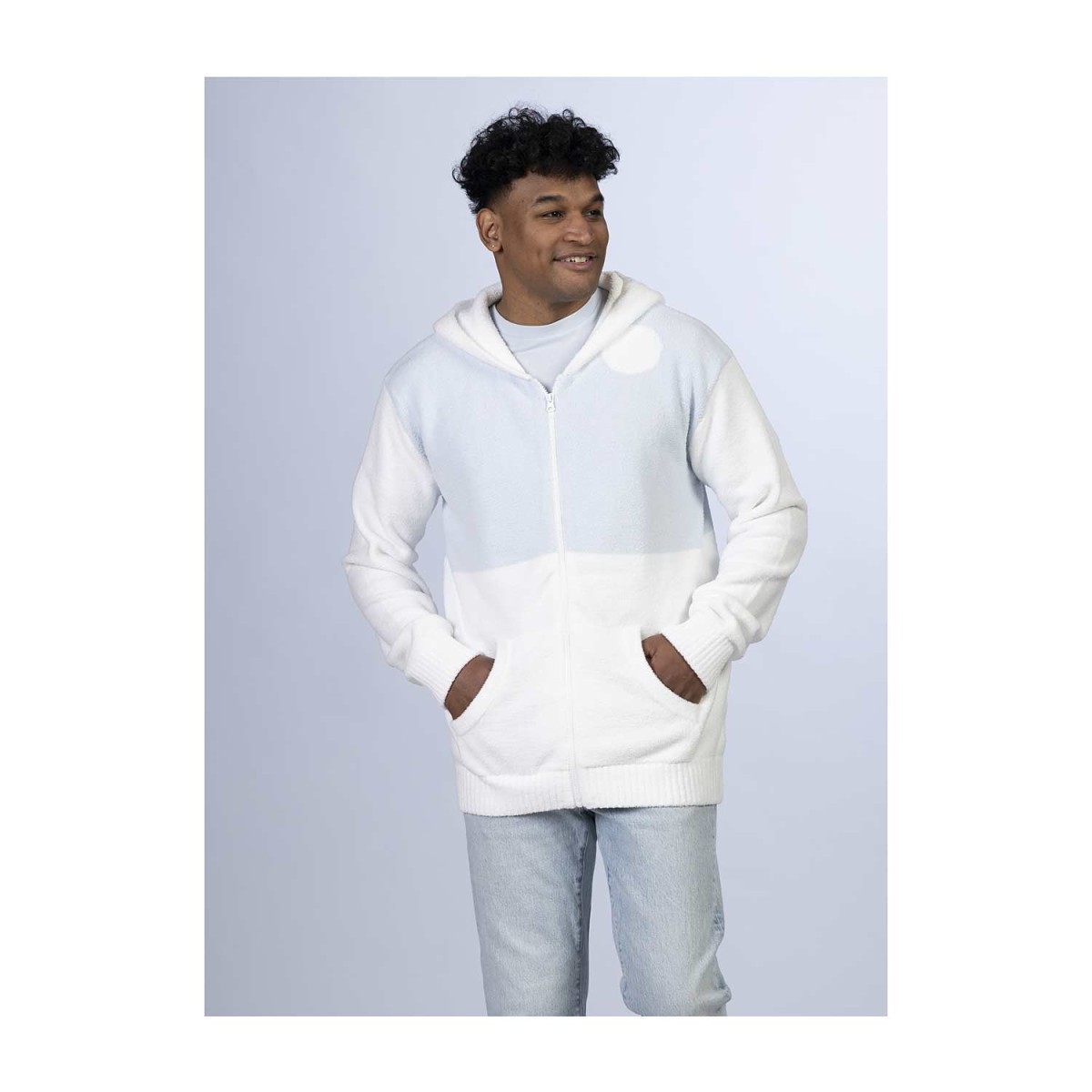 Maushold Household Blue & White Zip-Up Hoodie - Adult | Pokémon