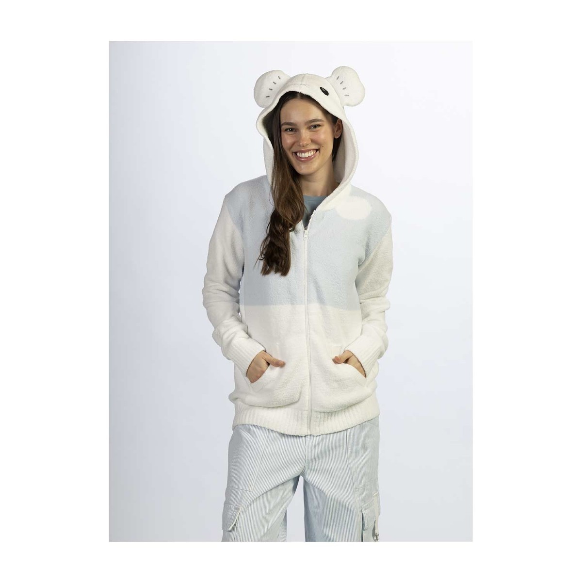Maushold Household Blue & White Zip-Up Hoodie - Adult | Pokémon