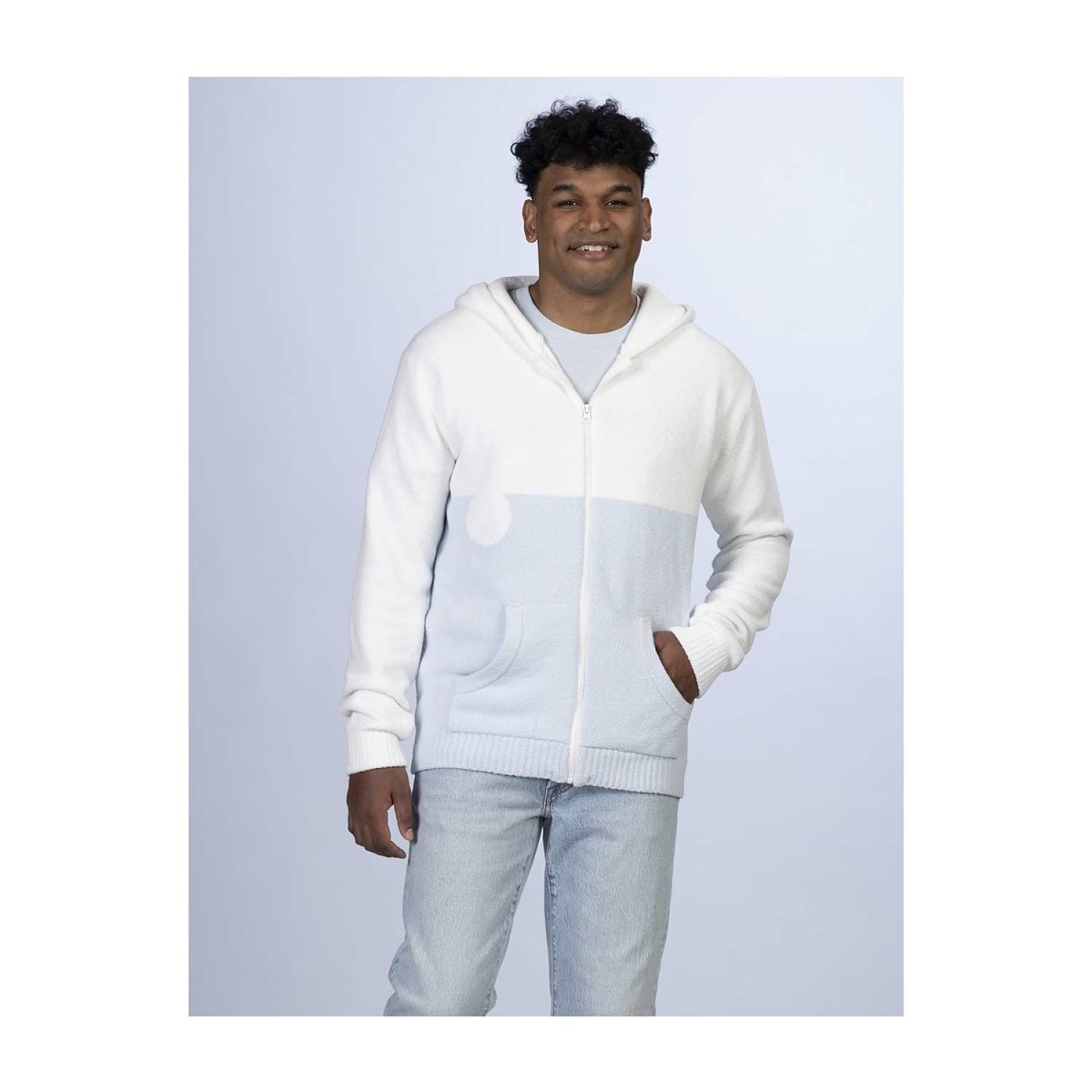 Maushold Household White & Blue Zip-Up Hoodie - Adult | Pokémon