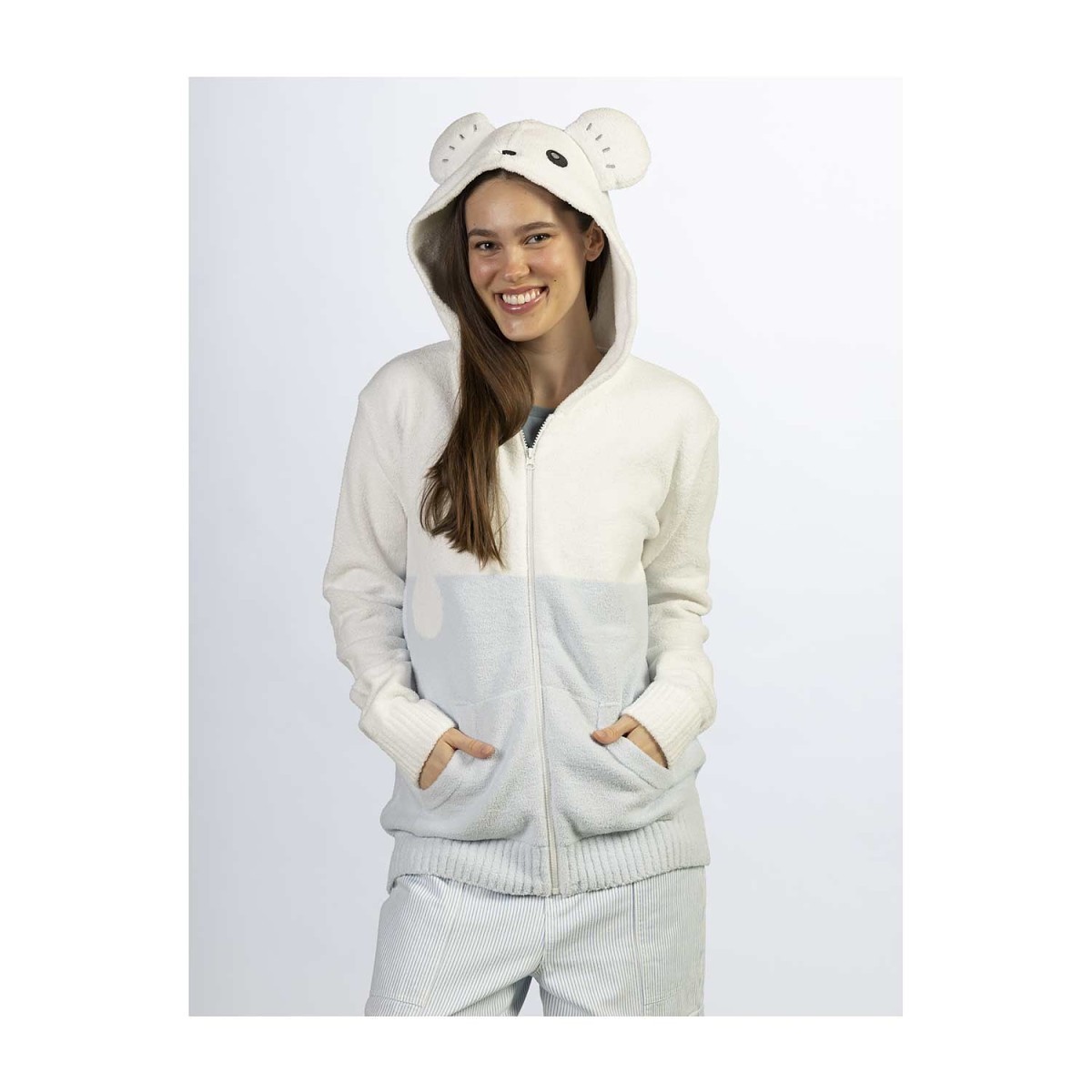 Maushold Household White & Blue Zip-Up Hoodie - Adult | Pokémon