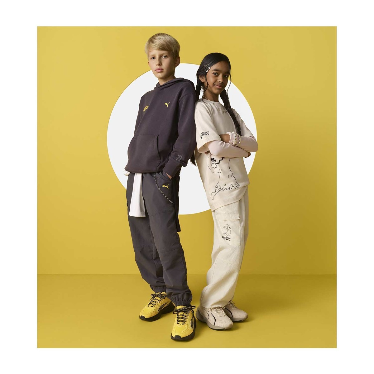PUMA × Pokémon: Mimikyu Relaxed Cargo Pants - Youth | Pokémon