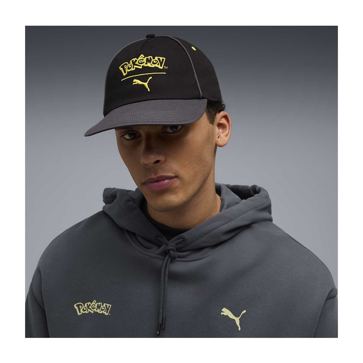 帽子 PUMA X POKEMON DAD CAP BLACK-STRONG GRAY Puma - X POKEMON DAD CAP - VegNonVeg