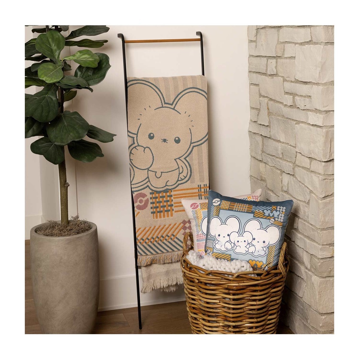Tandemaus Maushold Household Jacquard Throw Blanket | Pokémon
