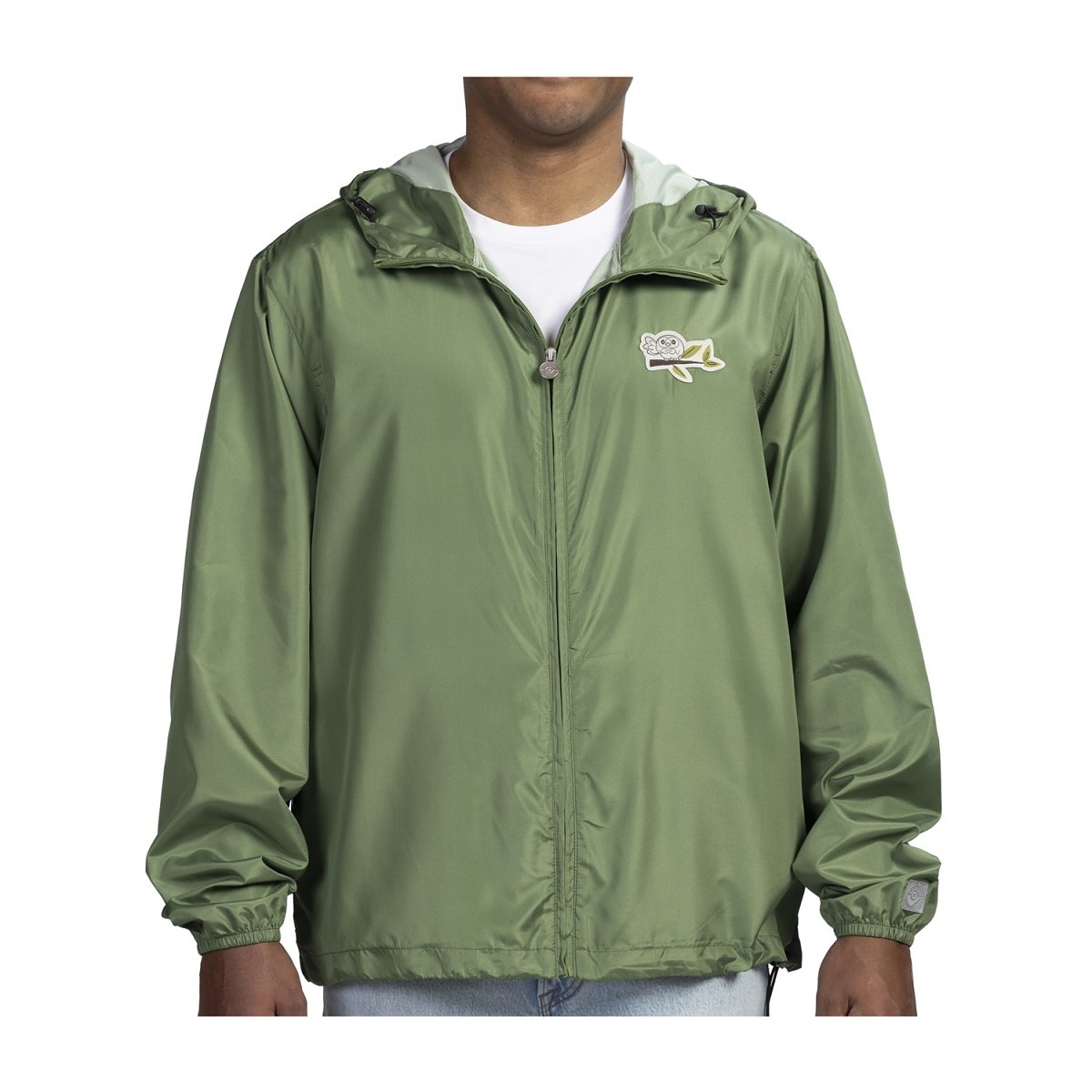 Rowlet Pokémon Lounge Green Lightweight Hooded Jacket - Adult