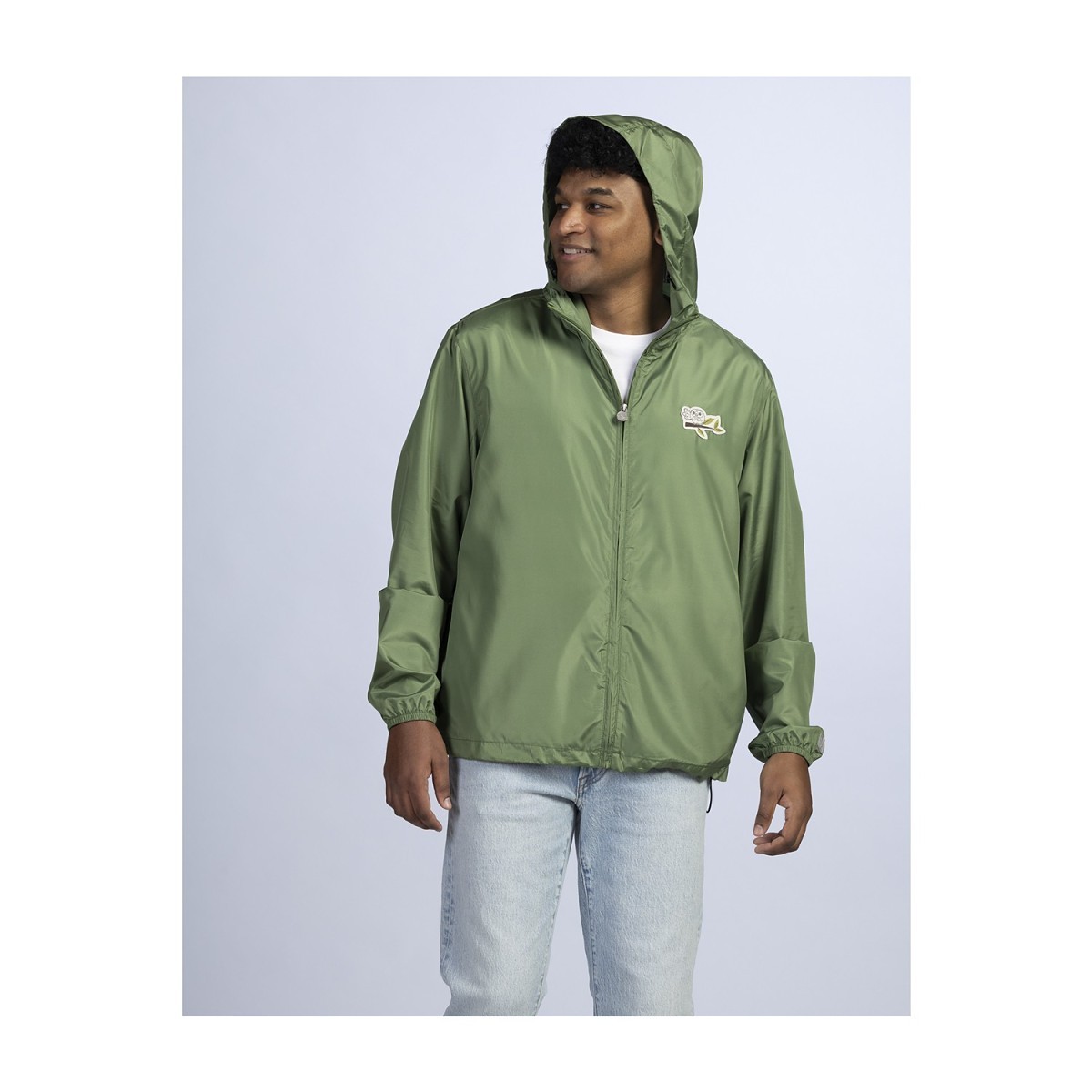 Rowlet Pokémon Lounge Green Lightweight Hooded Jacket - Adult