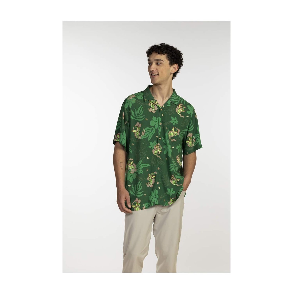 Flygon Merch Flygon Pokémon Tropical Button-Up Shirt - Adult | Pokémon Center ...