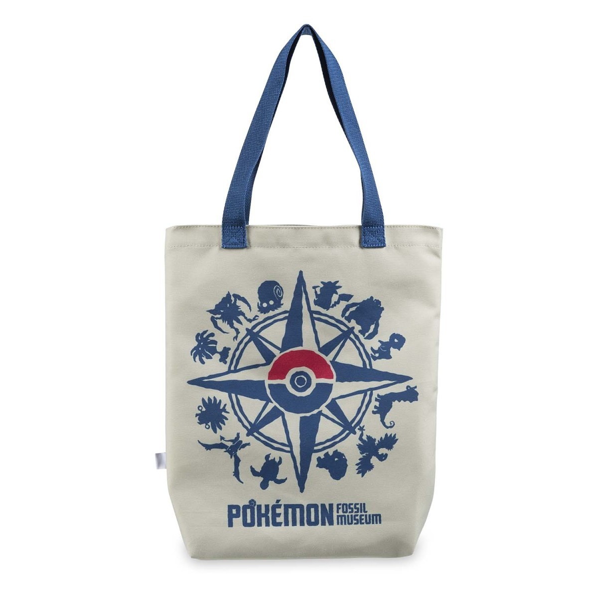 Pokémon Fossil Museum: Excavator Pikachu & Compass Logo Tote Bag