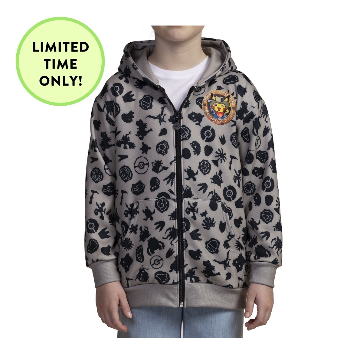 Pokémon Fossil Museum: Zip-Up Hoodie - Youth | Pokémon Center 
