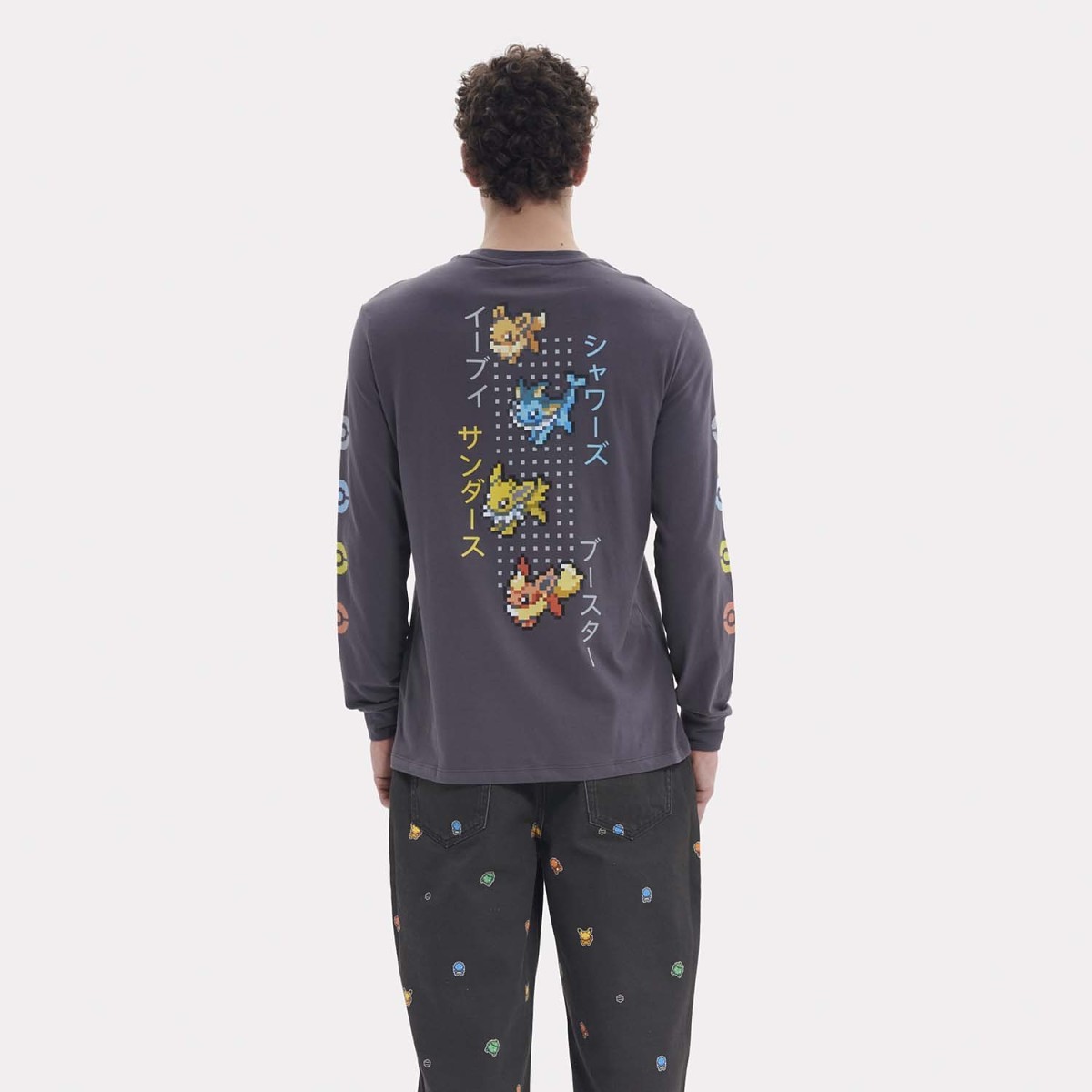 Pokémon × Dolly Noire: Pixel Eevee Long-Sleeve T-Shirt - Adult