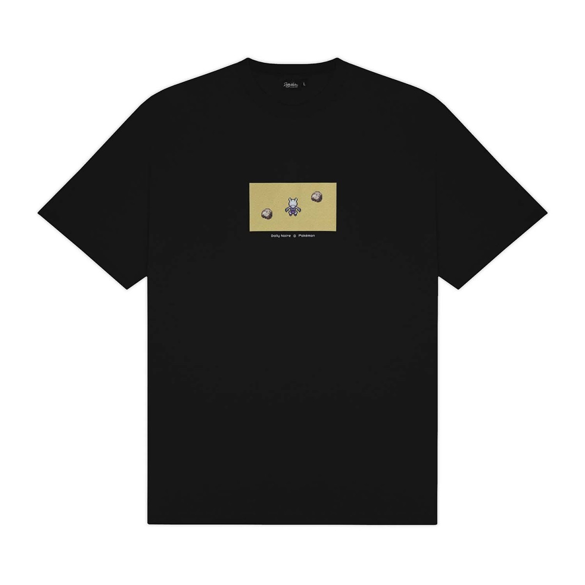Pokémon × Dolly Noire: Pixel Mewtwo Black T-Shirt - Adult