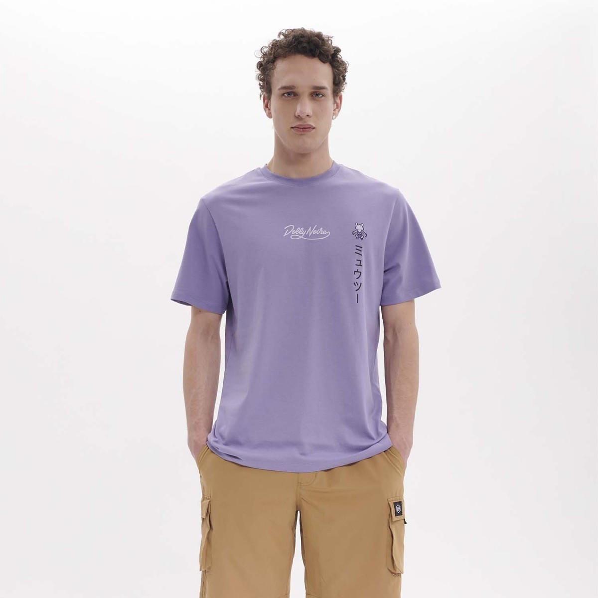 Pokémon × Dolly Noire: Pixel Mewtwo Purple T-Shirt - Adult