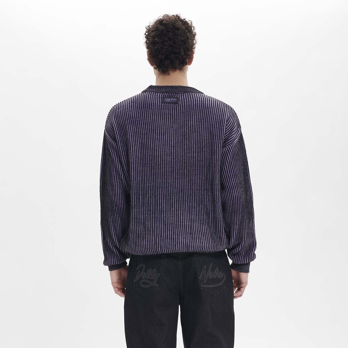 Pokémon × Dolly Noire: Striped Pixel Gengar Sweater - Adult