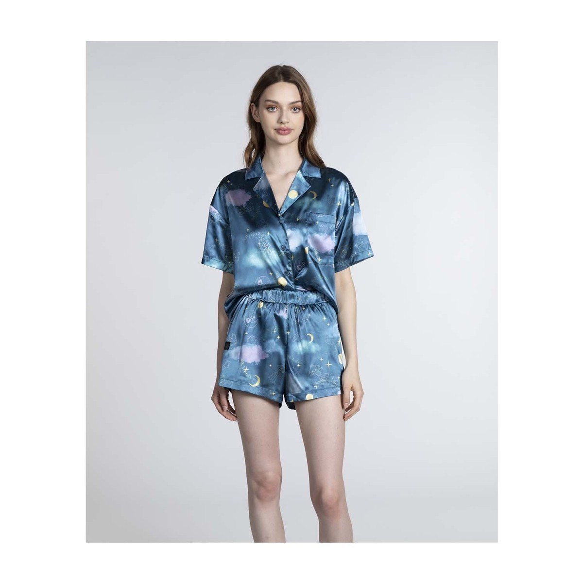 Jirachi Sleep Teal Sleep Shorts - Women | Pokémon Center Official Site