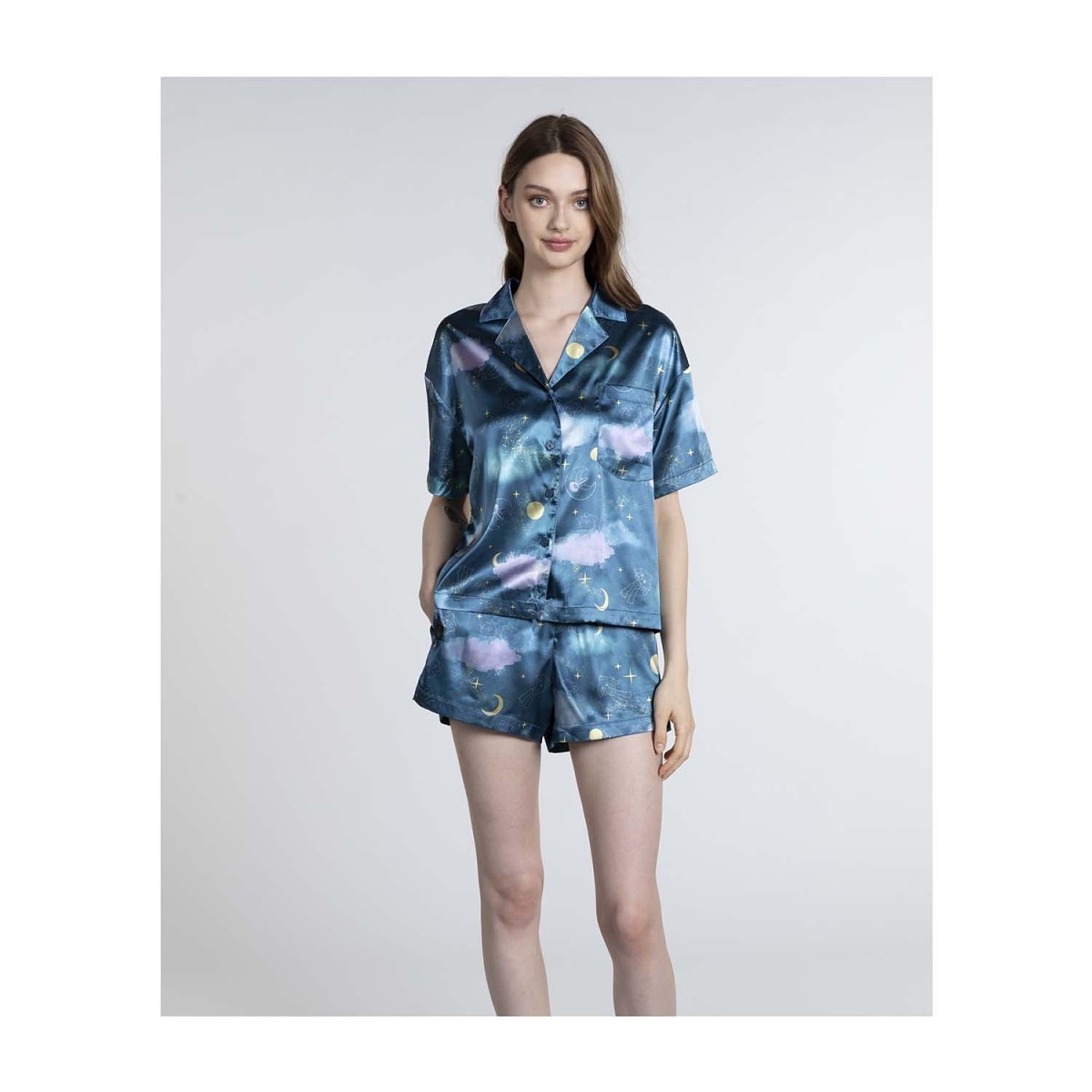 Jirachi Sleep Teal Sleep Shorts - Women | Pokémon Center Official Site