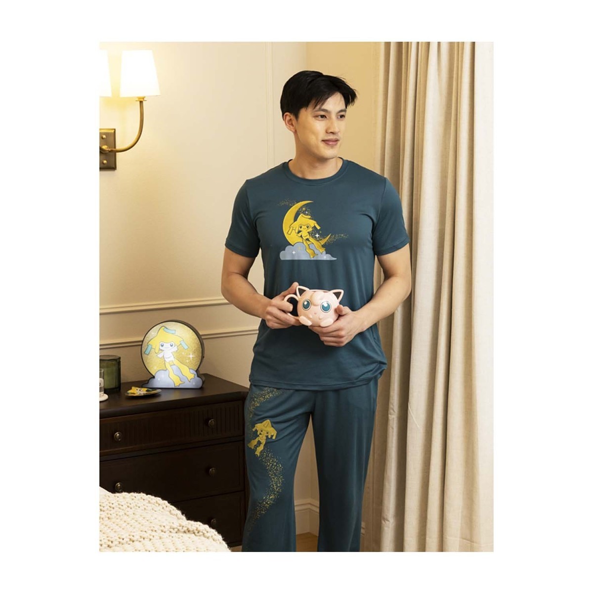 Jirachi Sleep Teal Sleep T-Shirt - Men | Pokémon Center Official Site