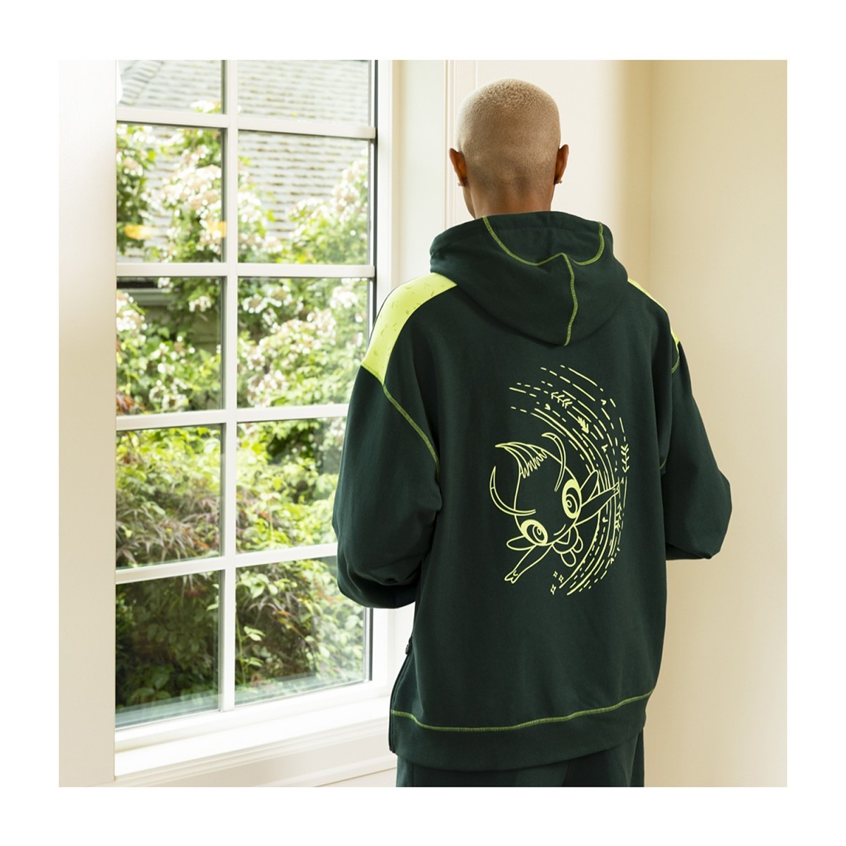 Celebi Pokémon Lounge Green Fleece Pullover Hoodie - Adult