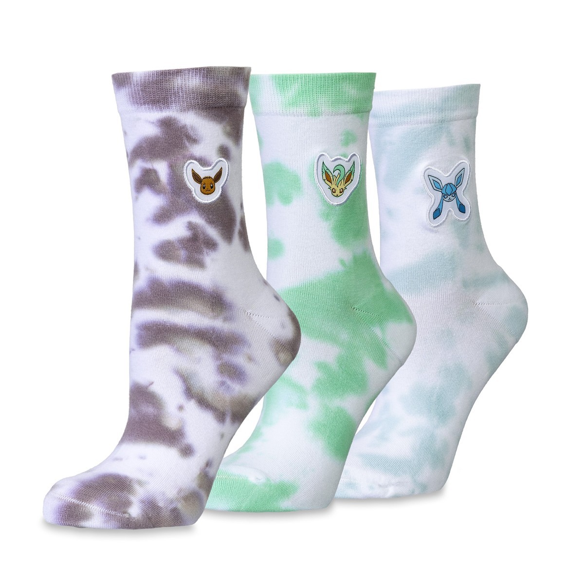 Eevee, Leafeon & Glaceon Evolutionary Originals Ankle Socks (3 Pairs) (One Size-Adult)